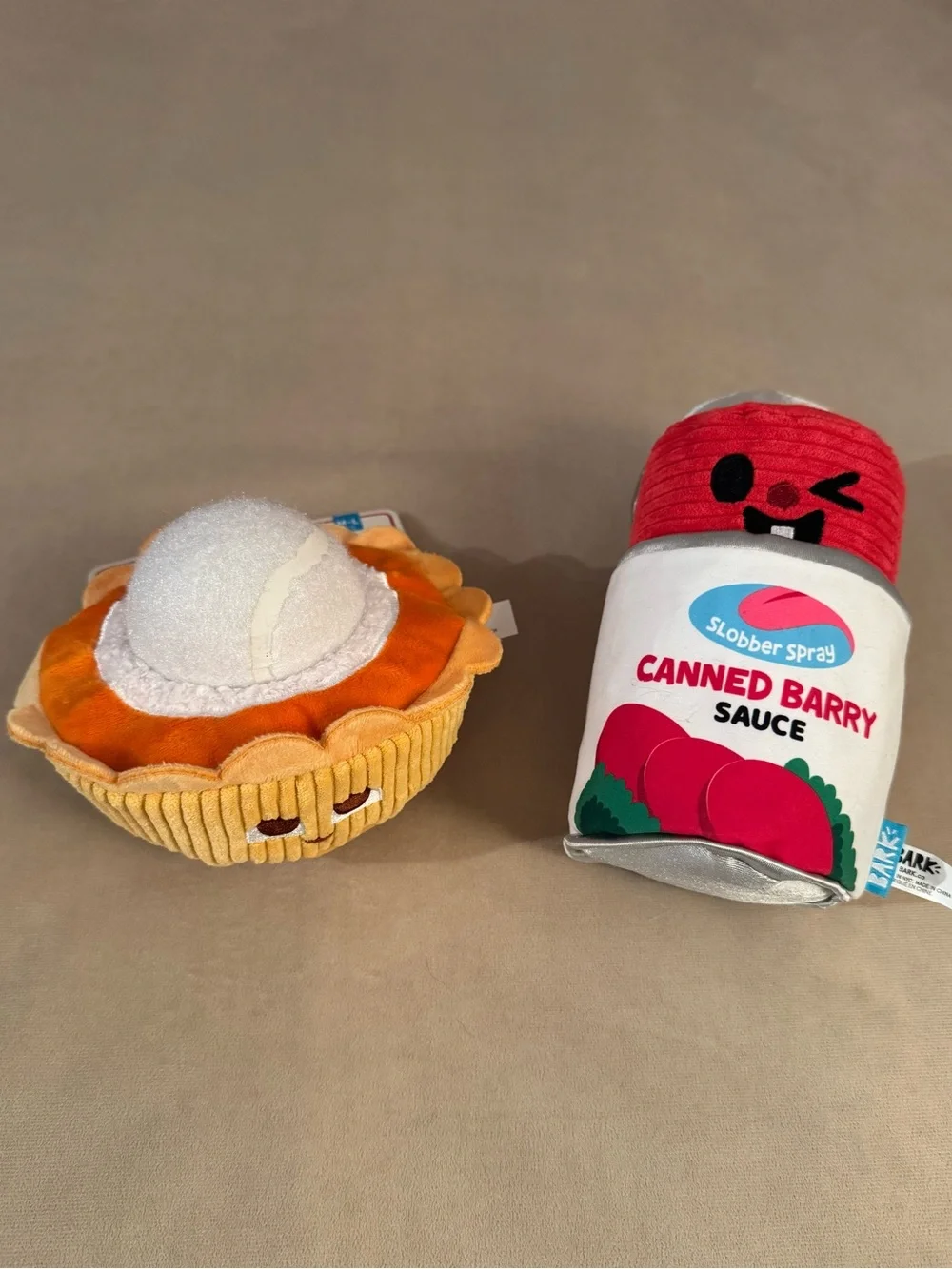 BarkBox Thanksgiving Set of M-L Plush Dog Toys NWT